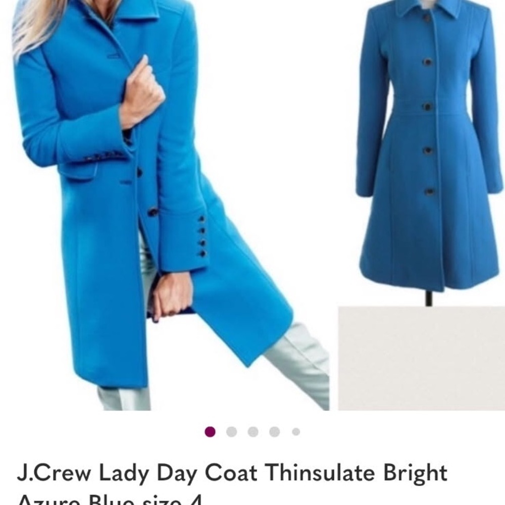 J. Crew Azure Blue Thinsulate Coat